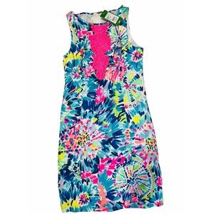 Lilly Pulitzer Womens Dress 00 Pink Blue Adara Shift Sleeveless Casual NWT $198